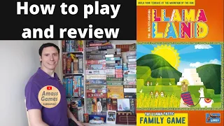 Llamaland how to setup play and review board game - DIDN'T SHOW THE STARTER TILE * AmassGames * 4k