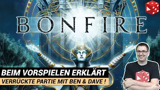 Bonfire - Erklär-Let's Play (eine komplette Partie mit Ben & Dave) - Stefan Feld / Pegasus 2020