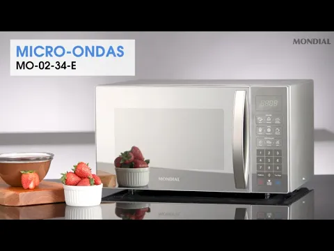 Micro-ondas 34L Cinza Espelhado de Bancada 127V (110V) 5618-01 Mondial