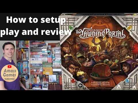 Dungeons & Dragons: The Yawning Portal DnD board game how to setup play and review 4K AmassGames