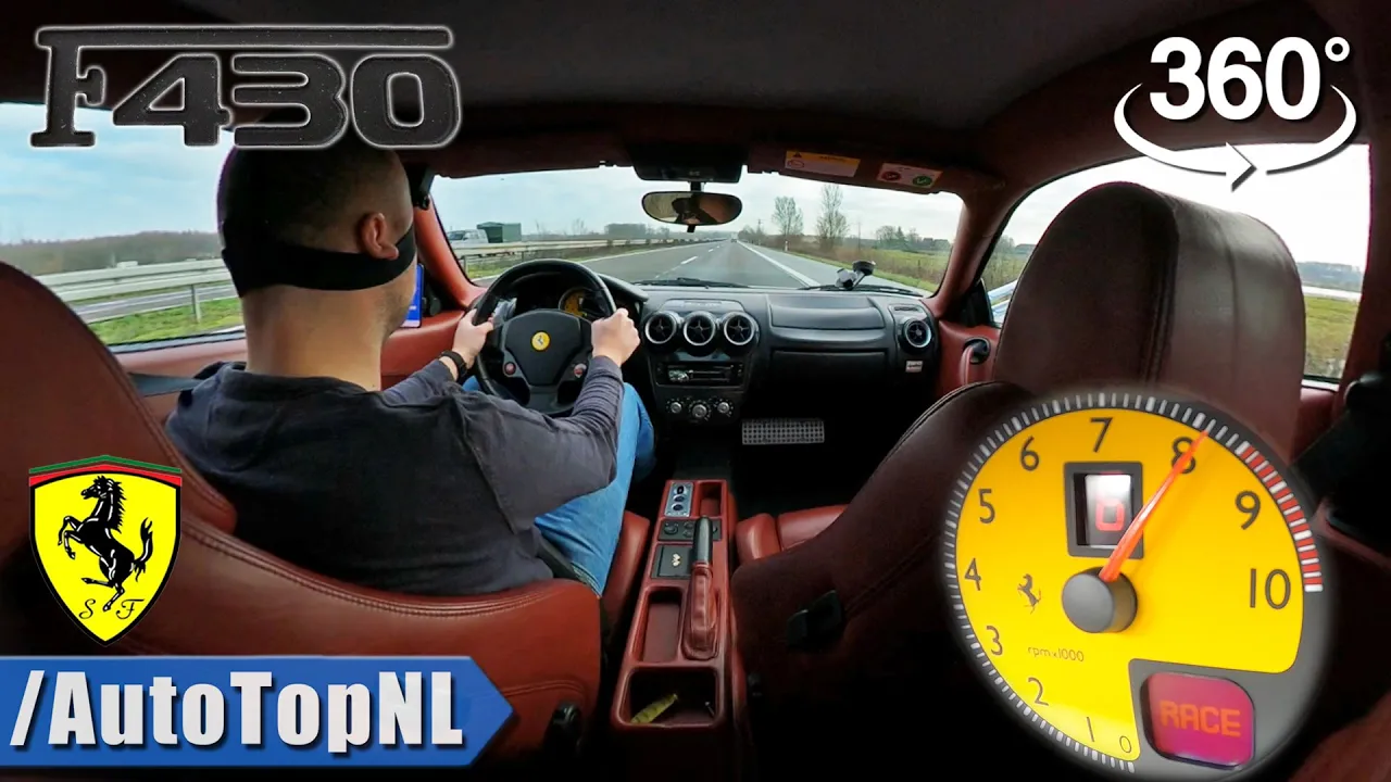 360° FERRARI F430 | 310km/h on AUTOBAHN (NO SPEED LIMIT) by AutoTopNL