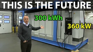 Elywhere's semi-portable 360 kW fast charger with 300 kWh local battery storage