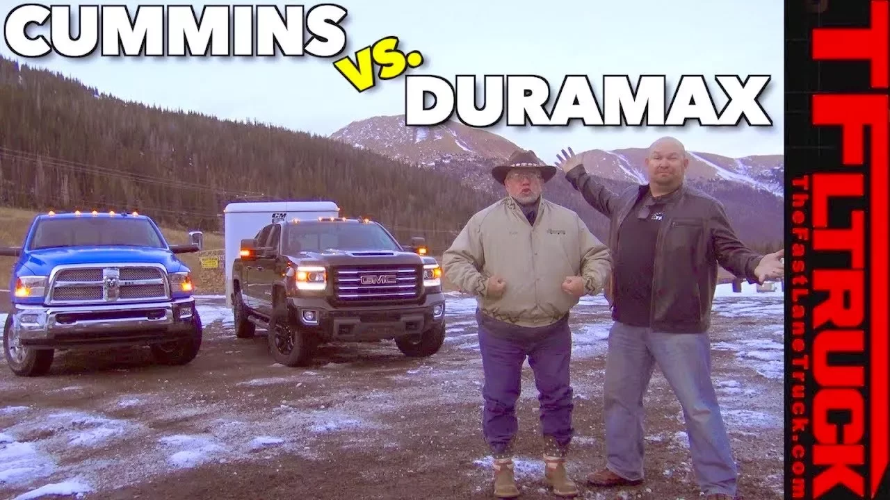 GMC Sierra Duramax Diesel vs Ram Cummins HD vs World's Toughest Towing Test