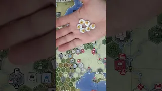 Blitz in the East board game. Teach by playing. Axis first turn. Attrition phase.