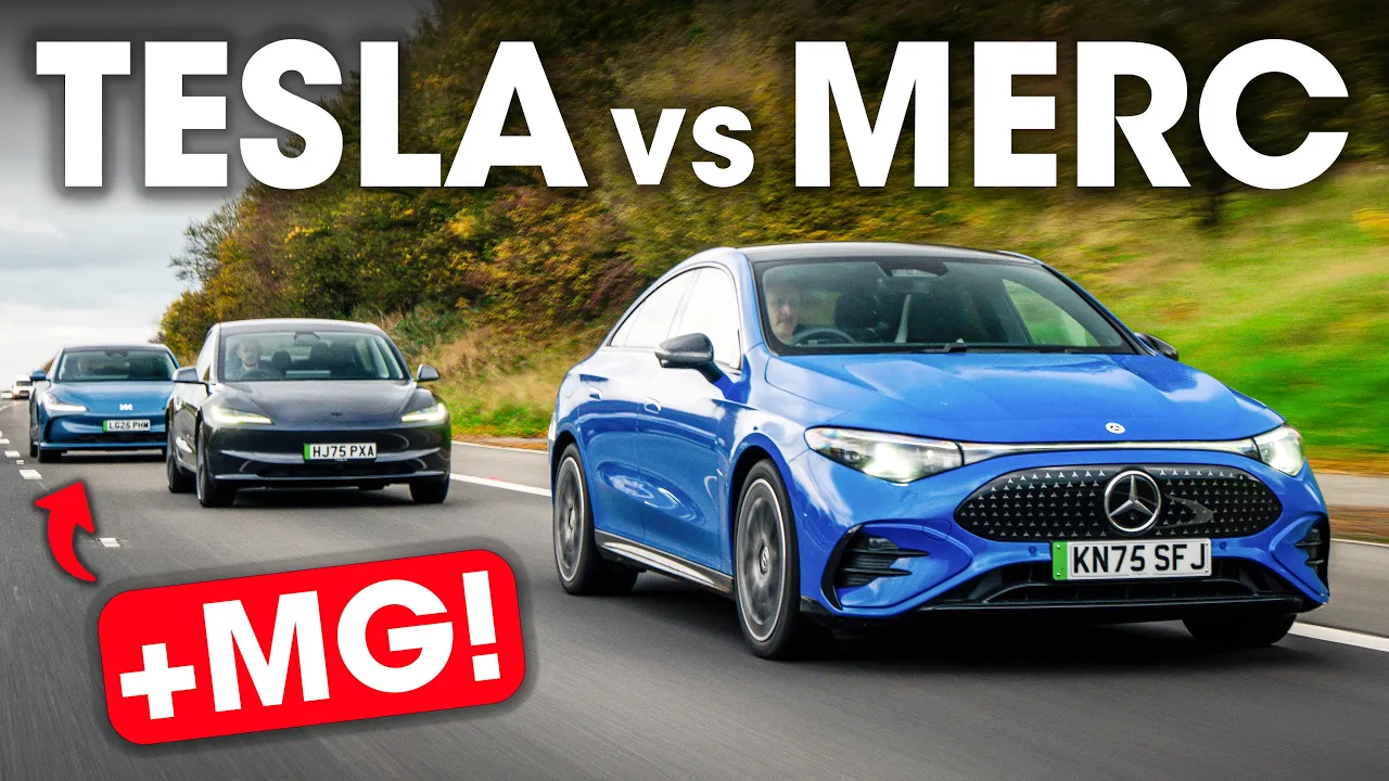 NEW Tesla Model 3 vs Mercedes CLA vs MG IM5 review! | What Car?