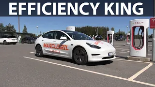 Tesla Model 3 SR+ range test in hot weather