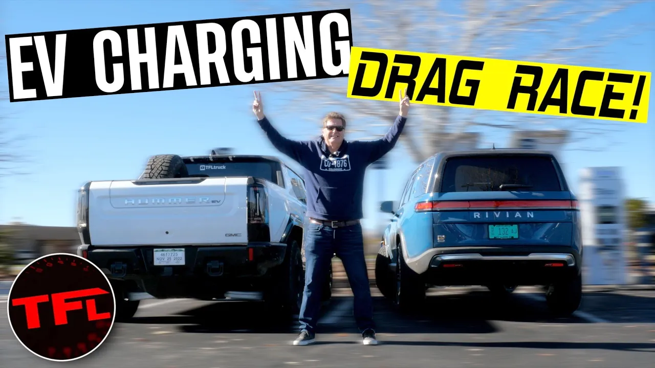 How Did It Go SO WRONG? Here's What Happened When We Tried a Hummer vs Rivian Charging Drag Race!