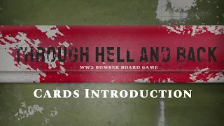 Game Cards Introduction Through Hell And Back WW2 Bomber board game