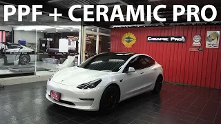 Returning Ora Funky Cat and picking up Model 3 after Ceramic Pro treatment