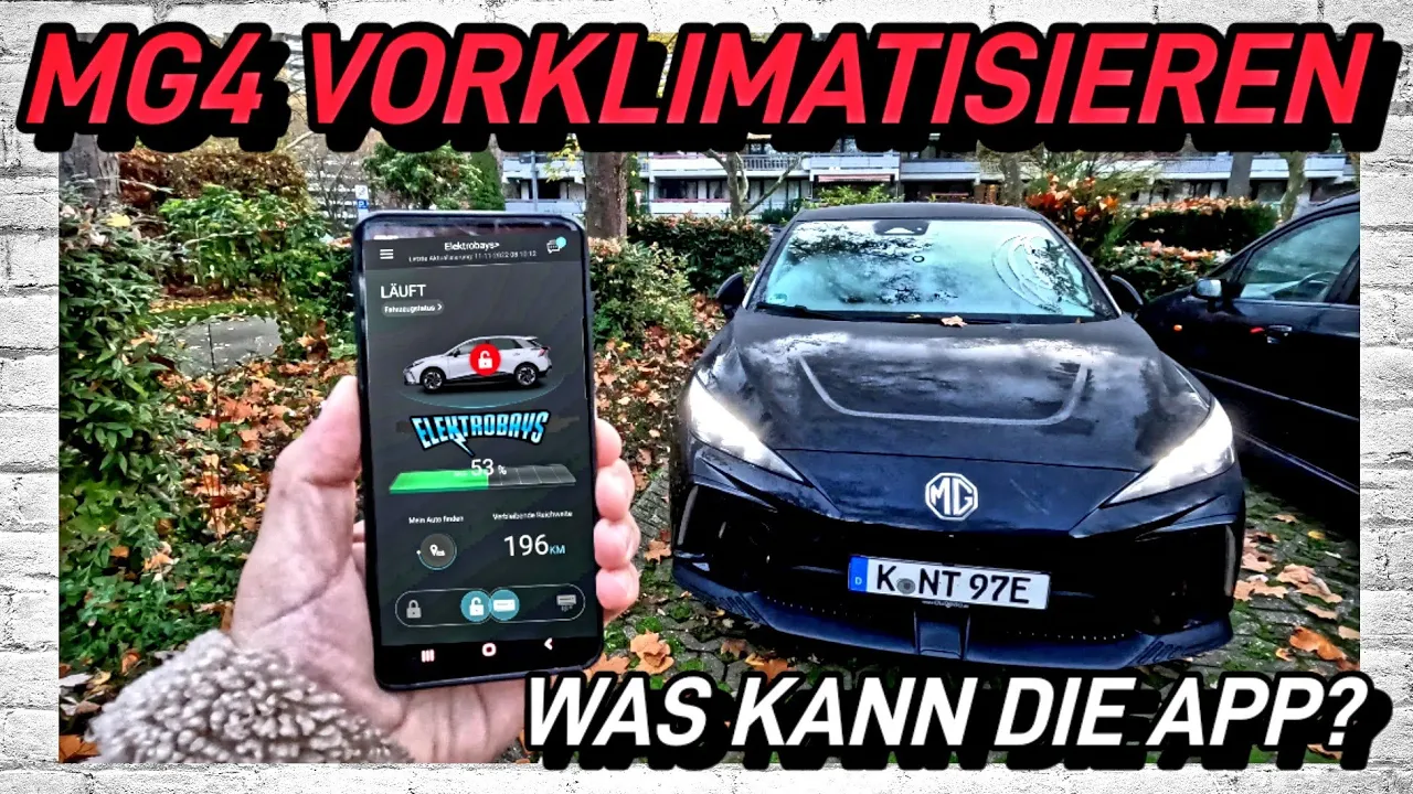 MG4 LR Luxury Vorklimatisieren!  Was taugt die App Anbindung? #elektroauto #emobility #mg4
