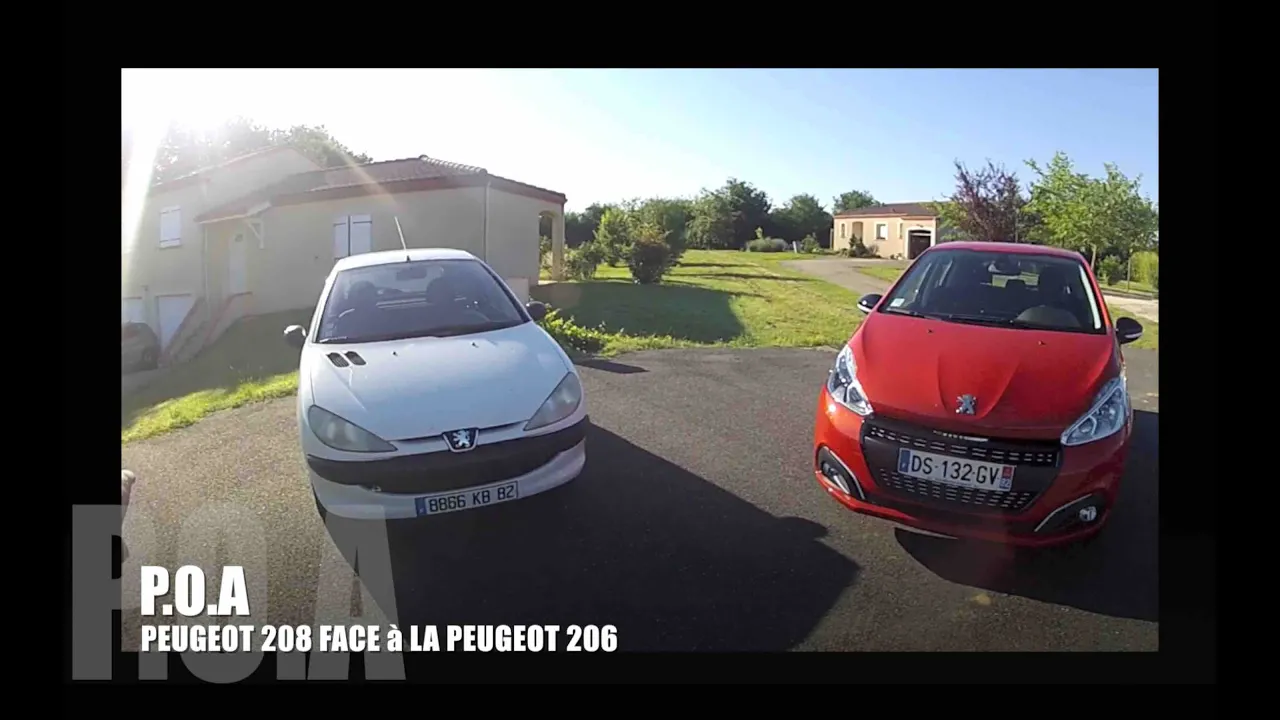 La Peugeot 208 comparée à la Peugeot  206 (épisode 3)