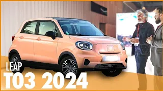 LEAP T03 🔋 C'EST LA VOITURE ELECTRIQUE LA MOINS CHÈRE | Mondial de l'Auto 2024