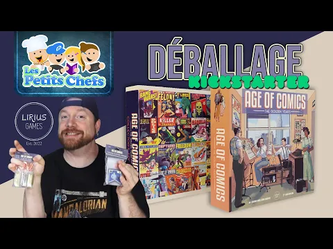 Déballage du jeu Age of Comics, The Golden Years Kickstarter Version Deluxe | Les Petits Chefs