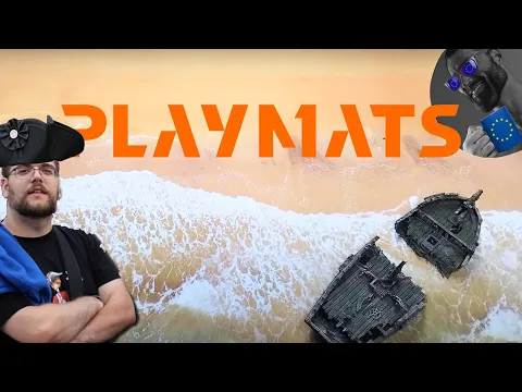 Wargaming on Beach - Unboxing single-sided rubber mat from Playmats eu