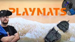 Wargaming on Beach - Unboxing single-sided rubber mat from Playmats eu