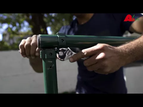 Poste Escora para Tela Alambrado Aço Verde 120cm