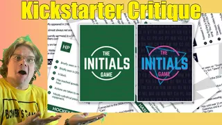 The Initials Game Version 2.0 and 3.0 - Kickstarter Critique