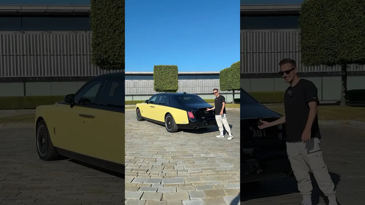 World’s Only $20 Million Goldfinger Rolls-Royce! 🤑 @sbxcars  #rollsroyce #jamesbond #goldfinger