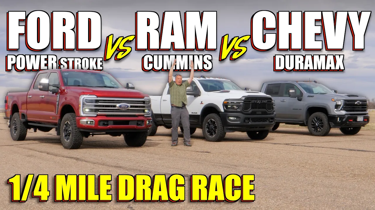 2025 HD Truck Ultimate Drag Race: Ford vs Chevy vs Ram - This Result Was Unexpected!