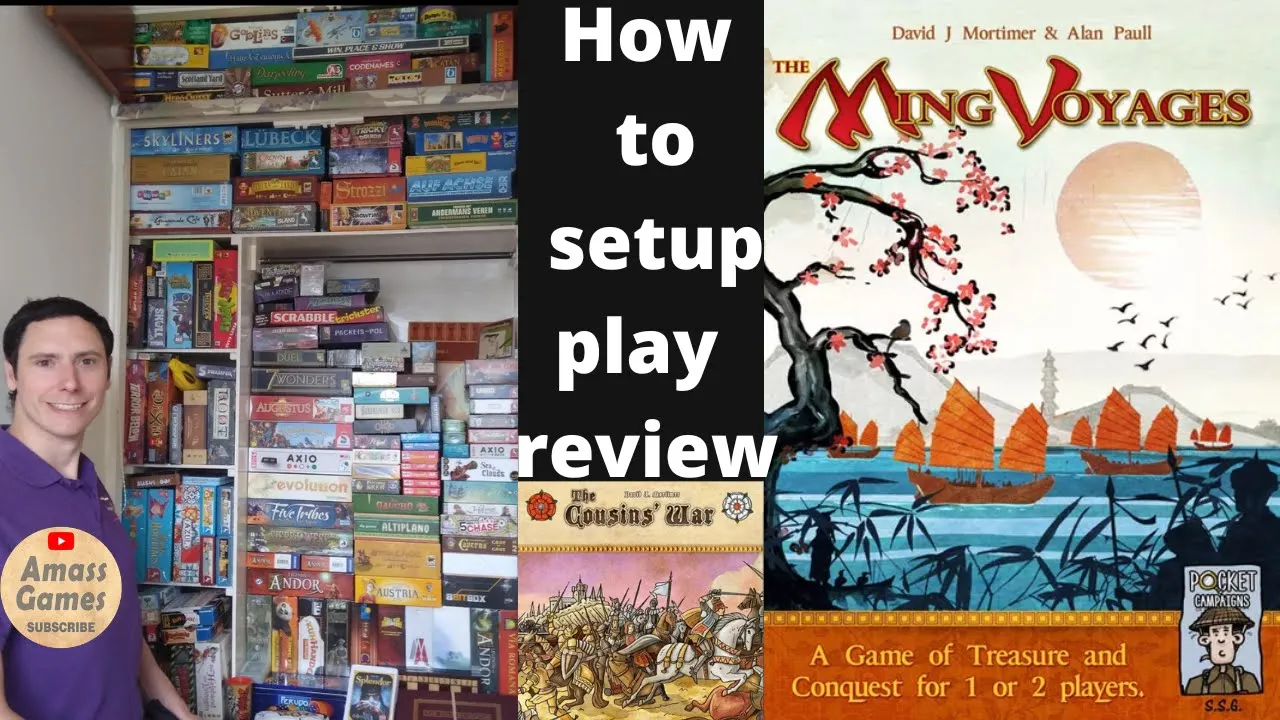How to setup play review The Ming Voyages Asymmetric board game Pocket Campaign AmassGames #war 2p