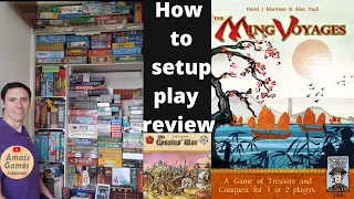 How to setup play review The Ming Voyages Asymmetric board game Pocket Campaign AmassGames #war 2p
