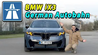 BMW iX3 first German AUTOBAHN drive! Test with speed, efficiency and real-world range!