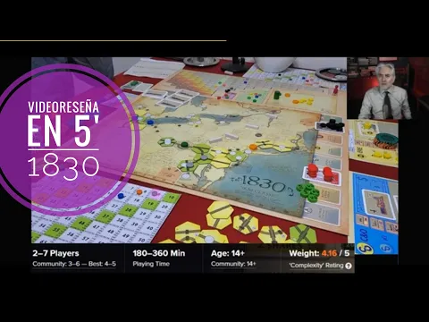 Videoreseña en 5' - Juego de mesa 1830 (empresarios e inversiones)