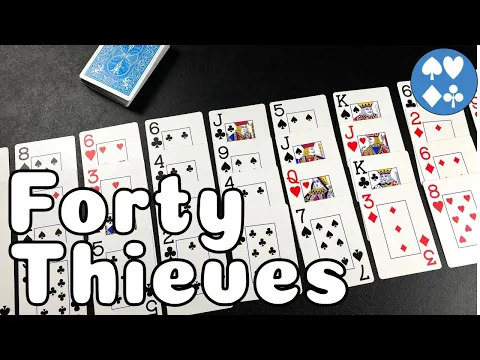 How to Play Forty Thieves | solitaire game with playthrough | Skip Solo