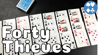 How to Play Forty Thieves | solitaire game with playthrough | Skip Solo