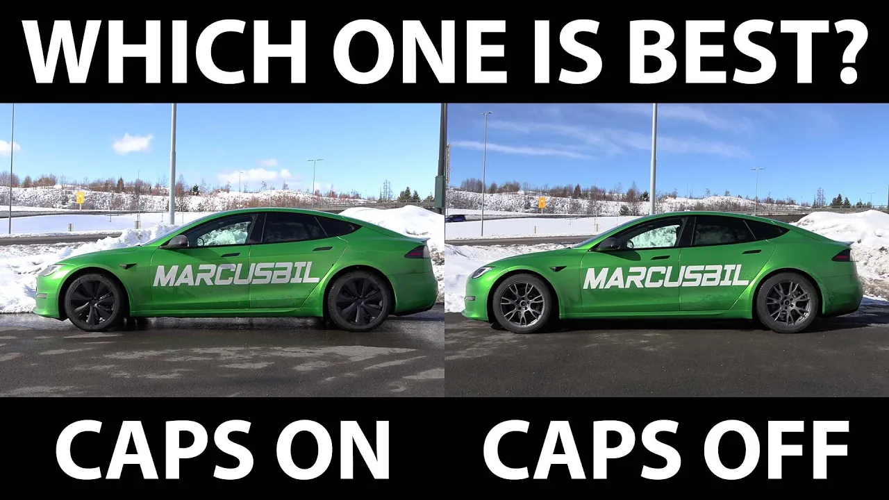 Tesla Model S Plaid consumption with wheel caps