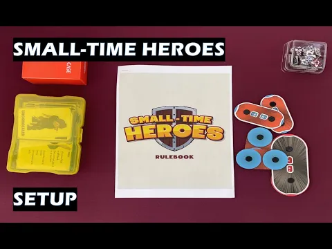 Small Time Heroes Setup board card game