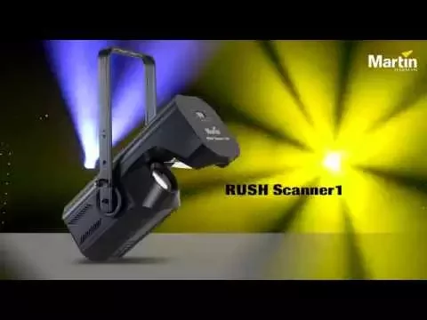 Miniature de la vidéo du produit pour Martin RUSH Scanner 1 LED 90W Lampe de scanner miroir