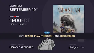 Age of Steam: Heavy Cardboard map 5p Teaching, Play-through, & Round table by Heavy Cardboard