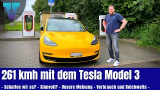 Lohnt sich Schnelles Fahren mit dem Tesla Model 3? - Testfahrt [Deutsch 4K] | Vision E Drive #118