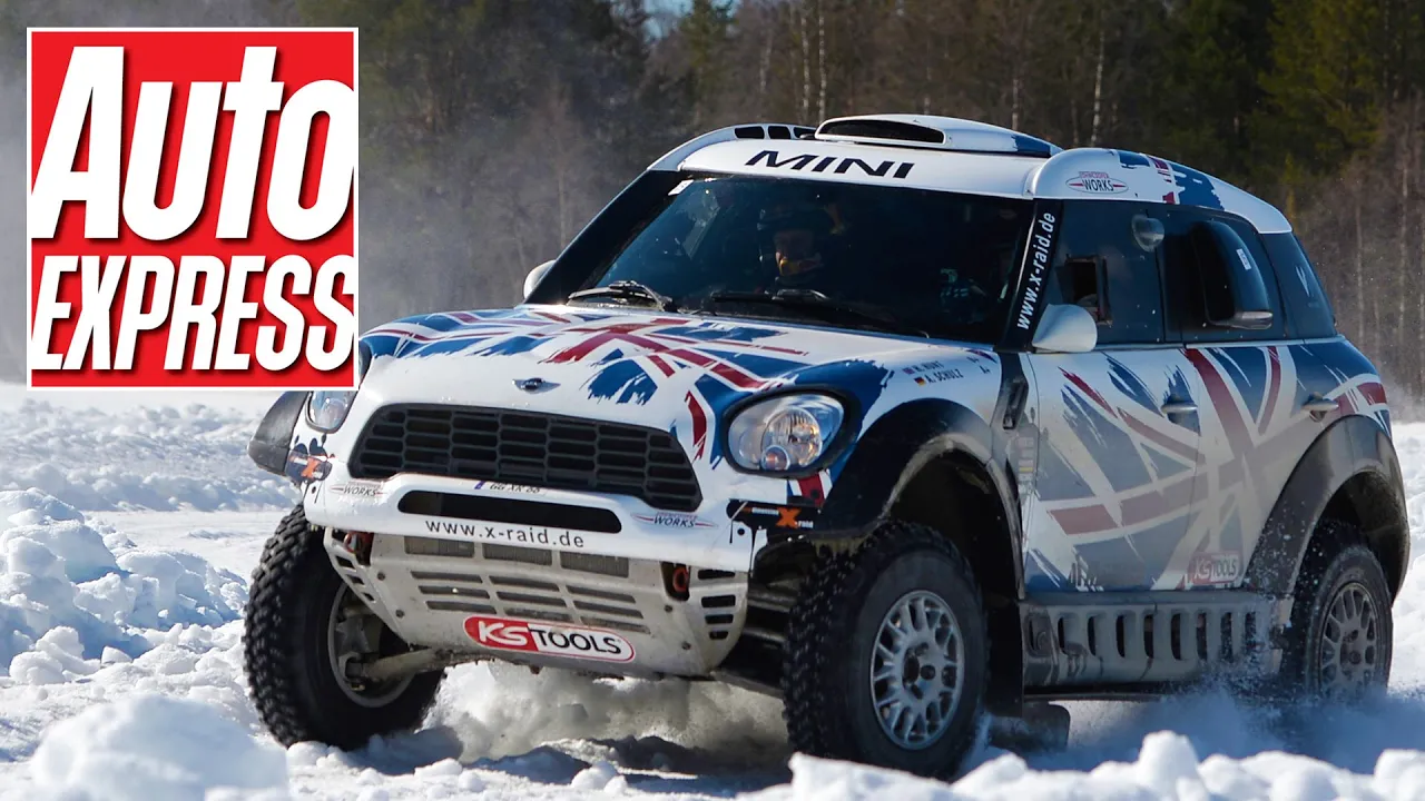 MINI ALL4 Racing Dakar car: off-road rally monster eats snow and ice in Lapland