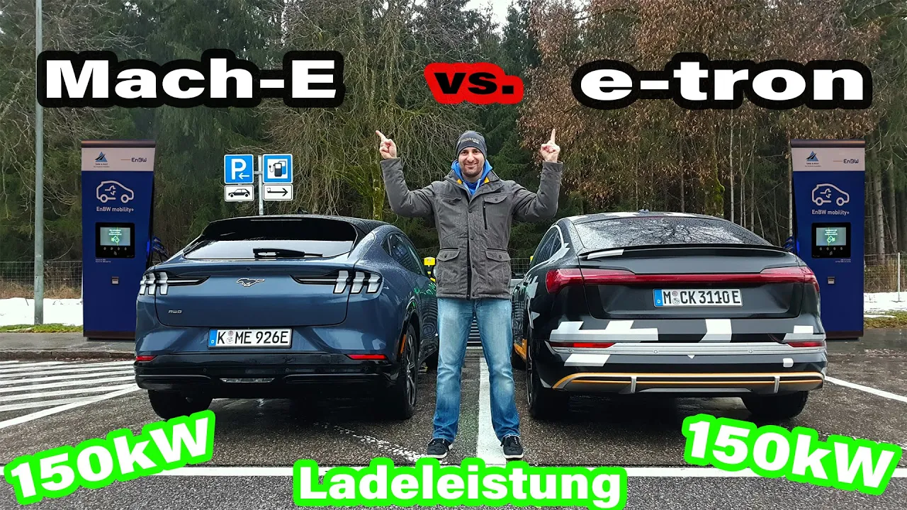 Ford Mustang Mach-E vs. Audi e-tron: WER LÄDT SCHNELLER?