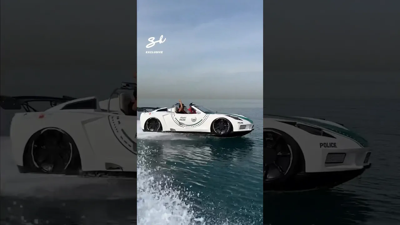 Think you can escape the police on water? Think again...🚓 #police #sea #cars