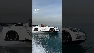Think you can escape the police on water? Think again...🚓 #police #sea #cars