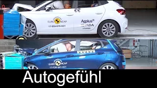 Ford Fiesta vs Seat Ibiza crash test comparison 2018
