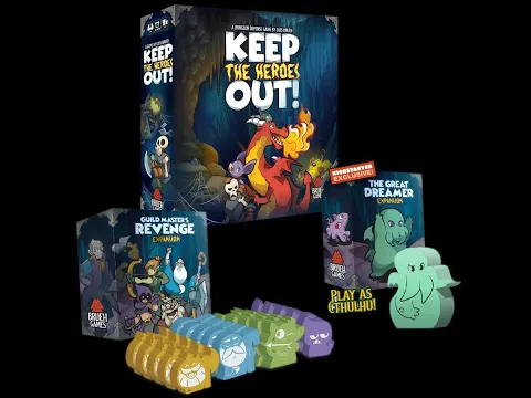 Unboxing Brueh Games Keep the Heroes Out Kickstarter with The Great Dreamer Expansion Cool Cthulhu
