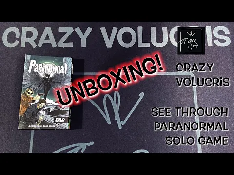 PARANORMAL-Solo Game of the Month SeeThrough -Unboxing