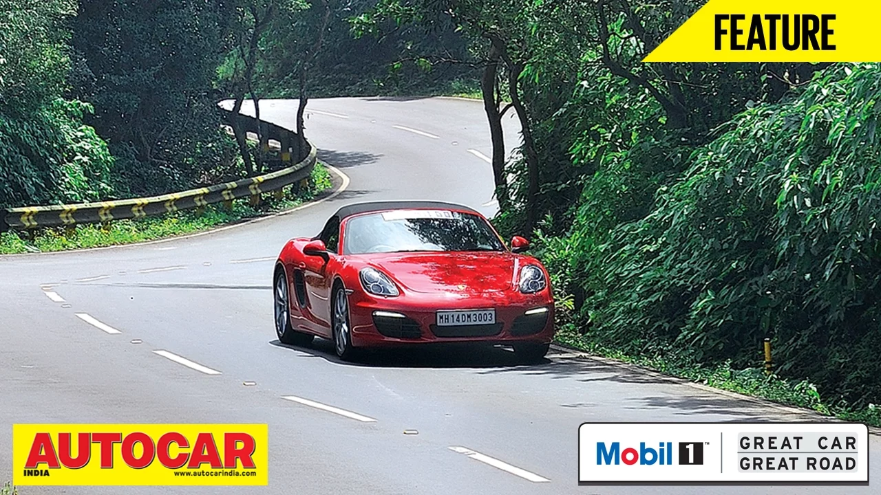 Driving to Aamby Valley in a Porsche Boxster S | Great Car Great Road with Mobil 1| Autocar India