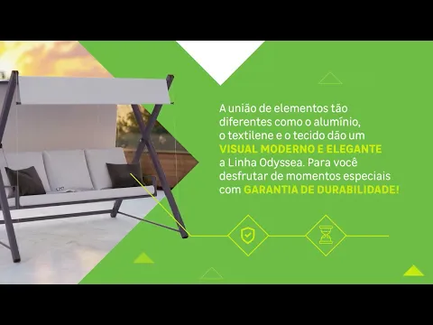 Conjunto para Jardim Aluminio Odyssea 4 peças Cinza Naterial