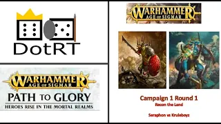 Path to Glory Round 1 Seraphon vs Kruleboyz Recon