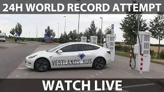 24h world record attempt live in Model 3