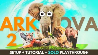 Ark Nova Board Game | Full Solo Playthrough | Part 2 | How to Play Solitare Tabletop Game