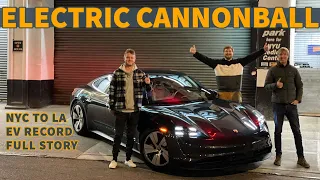 EV Road Trip From NYC to Los Angeles! Breaking The Electric Cannonball Record In A Porsche Taycan 4S