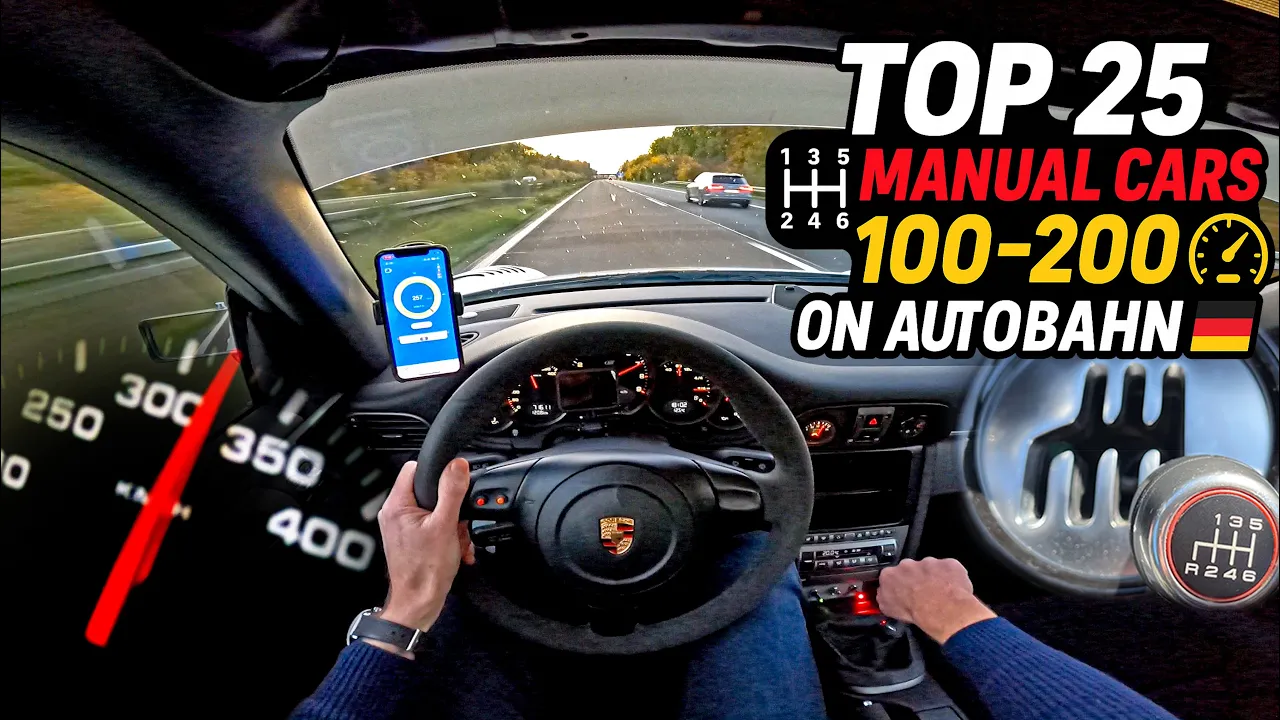 TOP 25 // FASTEST MANUAL CARS on the UNLIMITED AUTOBAHN!