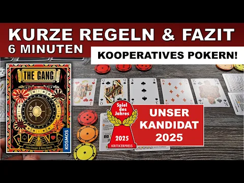 The Gang Brettspiel Pokern kooperativ - Spiel des Jahres 2025? Regeln & Fazit