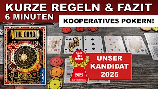 The Gang Brettspiel Pokern kooperativ - Spiel des Jahres 2025? Regeln & Fazit